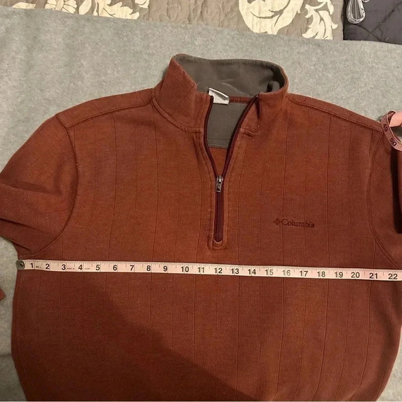 Columbia Men’s 1/4 zip sweater orange size L - Picture 4 of 6